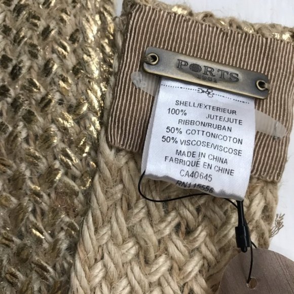 Ports 1961 Moonstones & beads jute woven belt - Picture 7 of 8